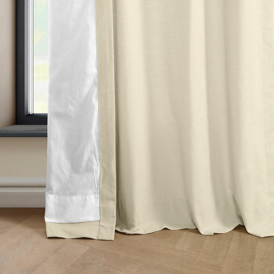 Fable Beige French Pleat Dune Textured Cotton Curtain