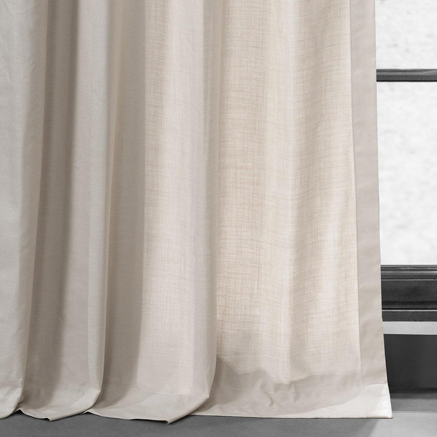 Fable Beige Grommet Dune Textured Cotton Curtain Pair (2 Panels)