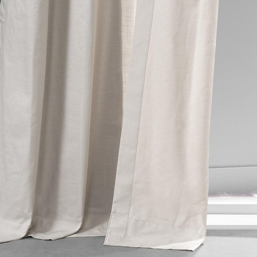 Fable Beige Grommet Dune Textured Cotton Curtain Pair (2 Panels)