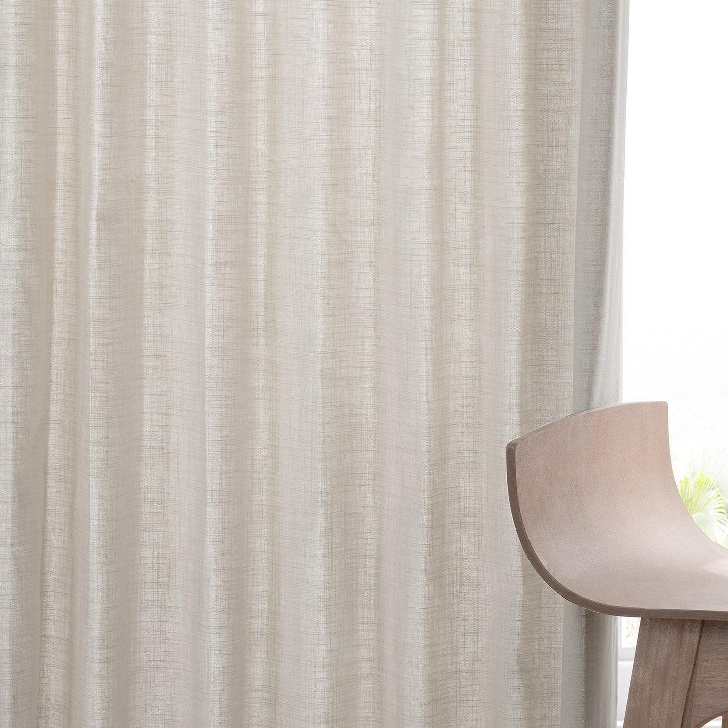 Fable Beige Grommet Dune Textured Cotton Curtain Pair (2 Panels) - HalfPriceDrapes.com