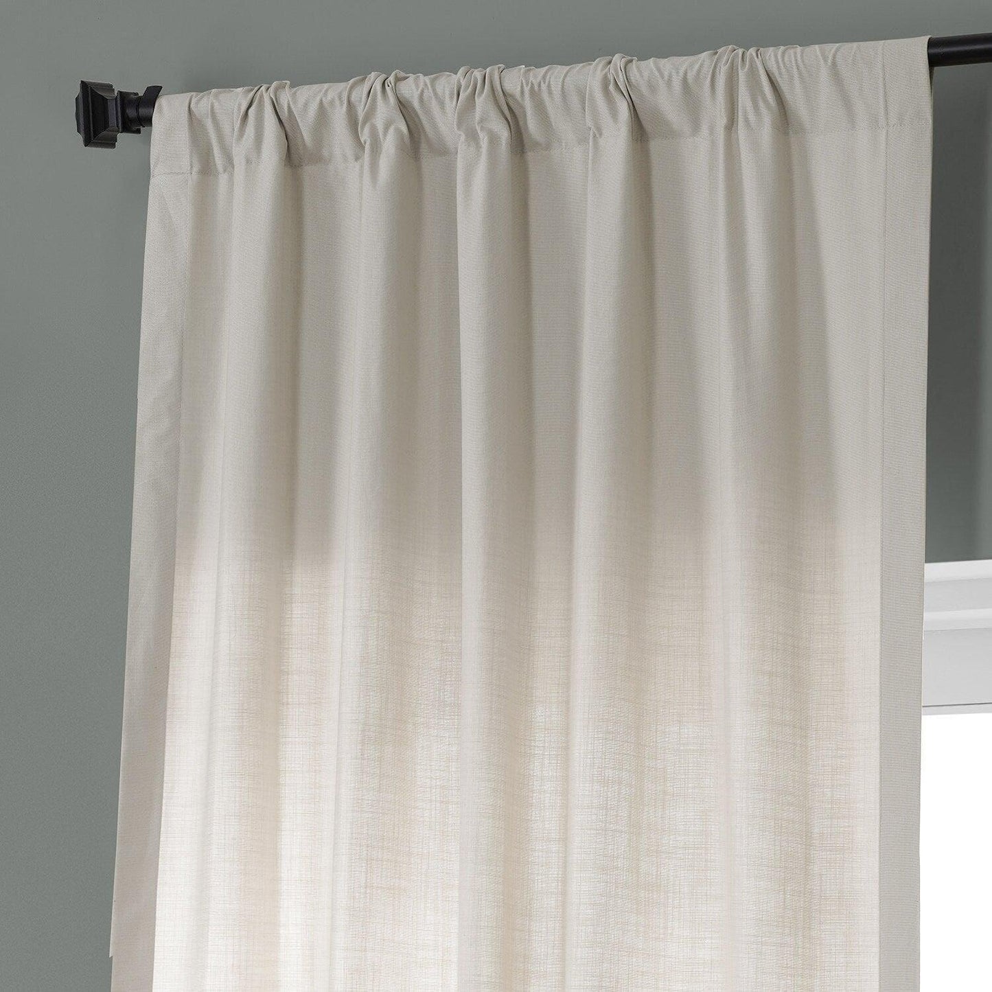 Fable Beige Dune Textured Cotton Curtain Pair (2 Panels)