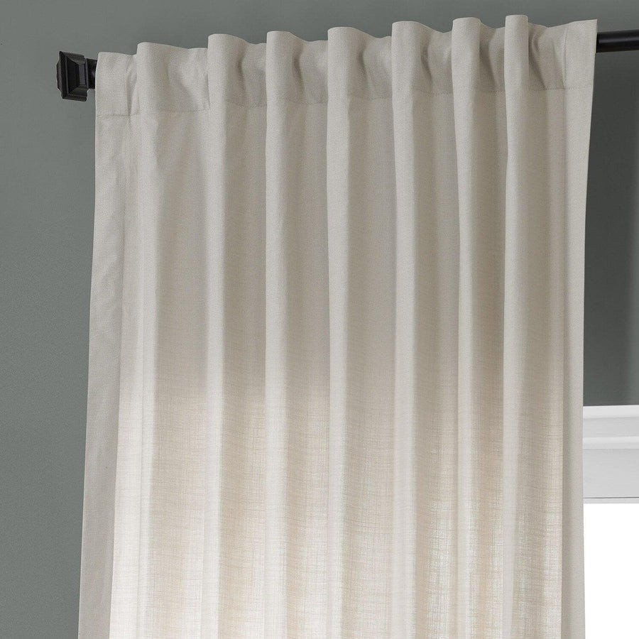 Fable Beige Dune Textured Cotton Curtain Pair (2 Panels)