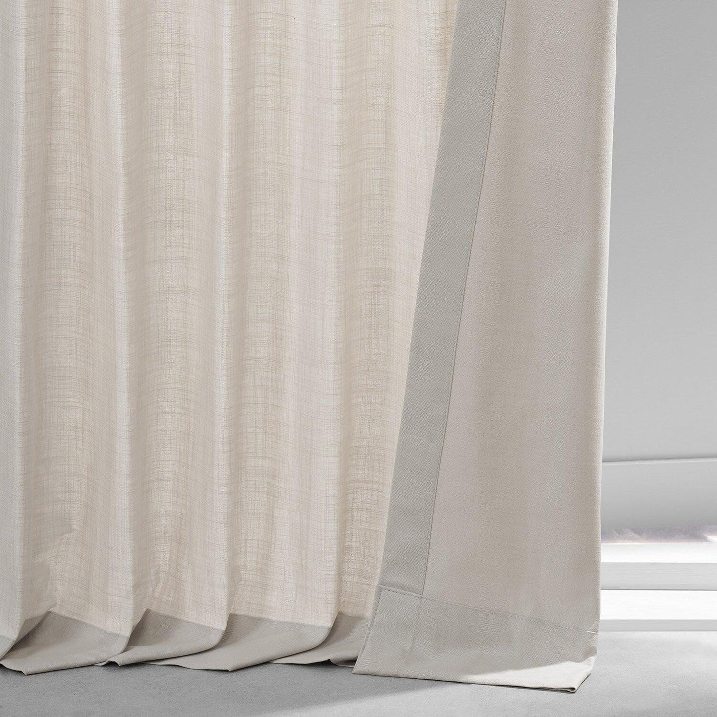 Fable Beige Dune Textured Cotton Curtain Pair (2 Panels)