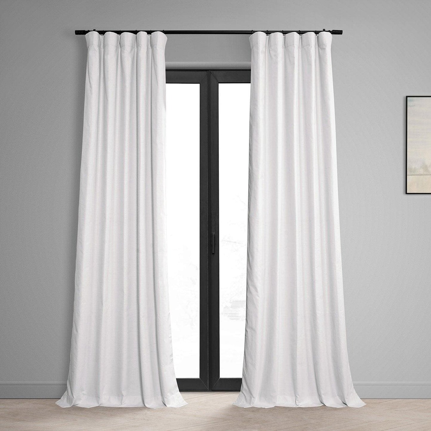 Prime White Dune Textured Cotton Hotel Blackout Curtain - HalfPriceDrapes.com