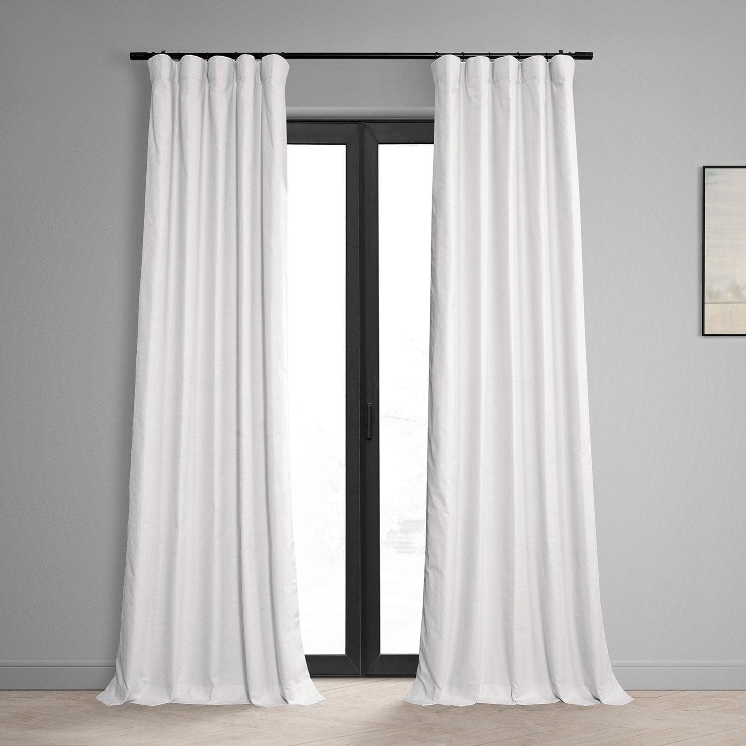Prime White Dune Textured Cotton Hotel Blackout Curtain - HalfPriceDrapes.com