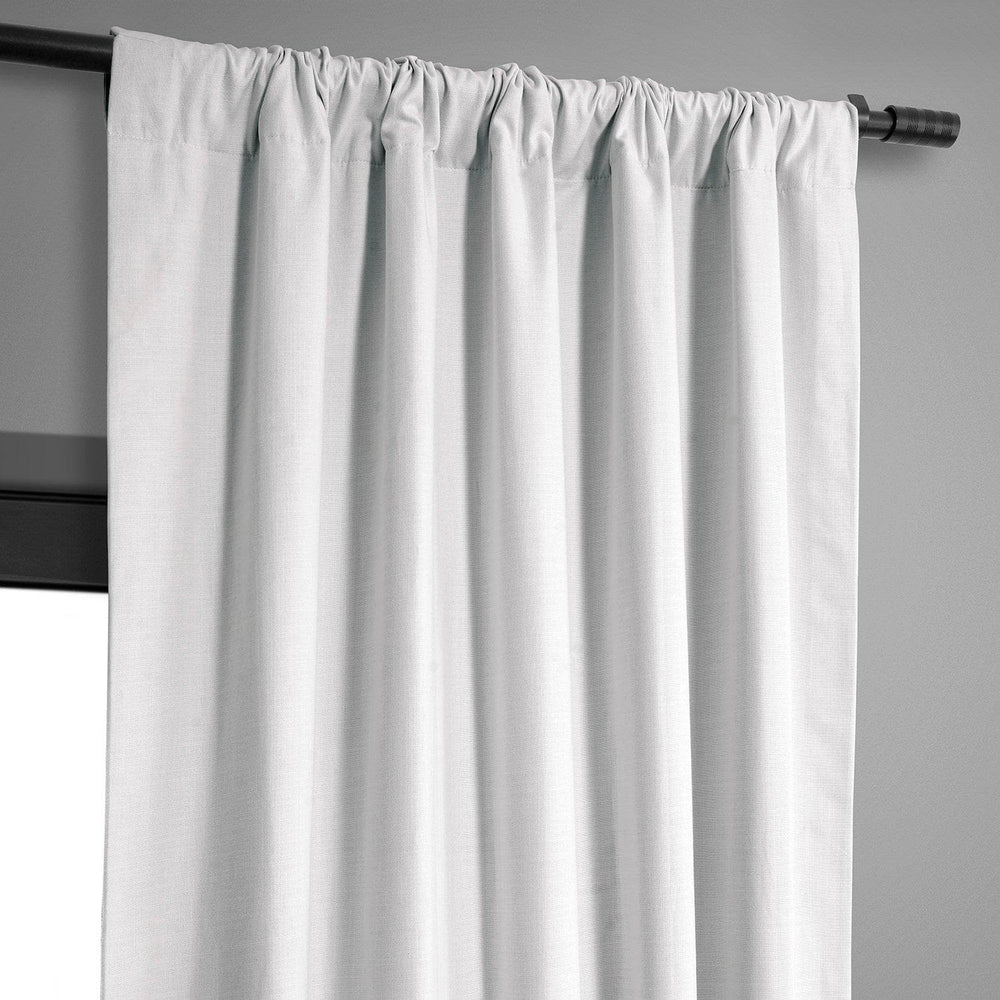 Prime White Dune Textured Cotton Hotel Blackout Curtain - HalfPriceDrapes.com