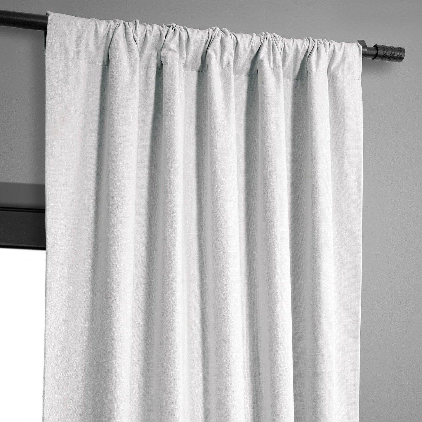 Prime White Dune Textured Cotton Hotel Blackout Curtain - HalfPriceDrapes.com