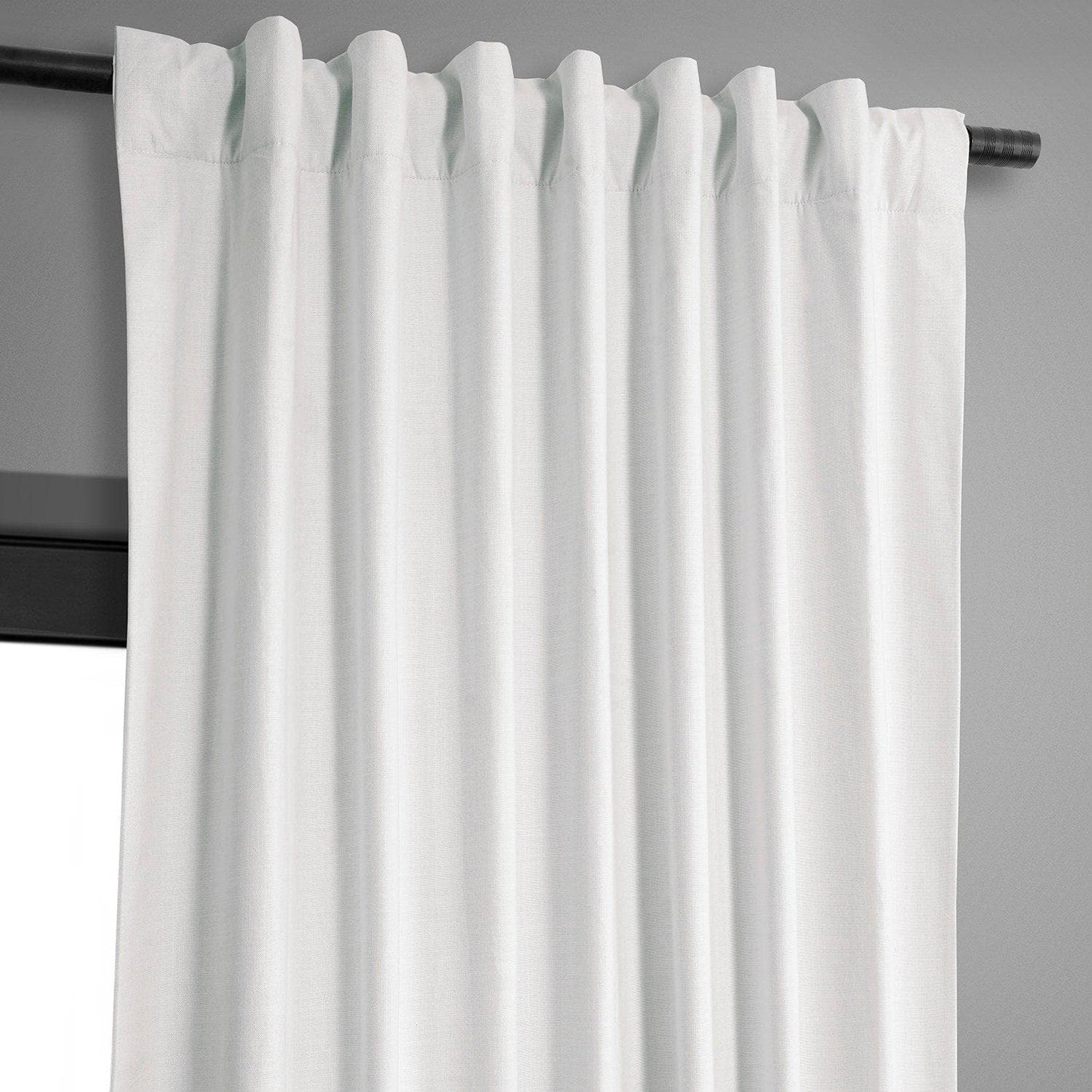 Prime White Dune Textured Cotton Hotel Blackout Curtain - HalfPriceDrapes.com