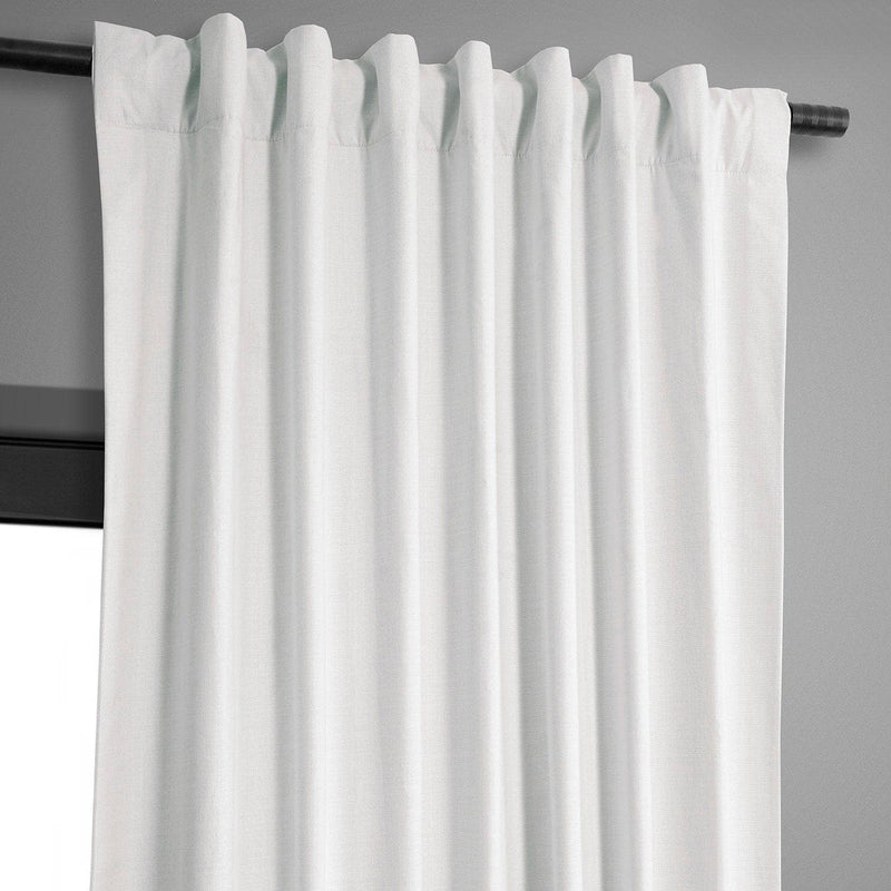 Prime White Dune Textured Cotton Hotel Blackout Curtain - HalfPriceDrapes.com