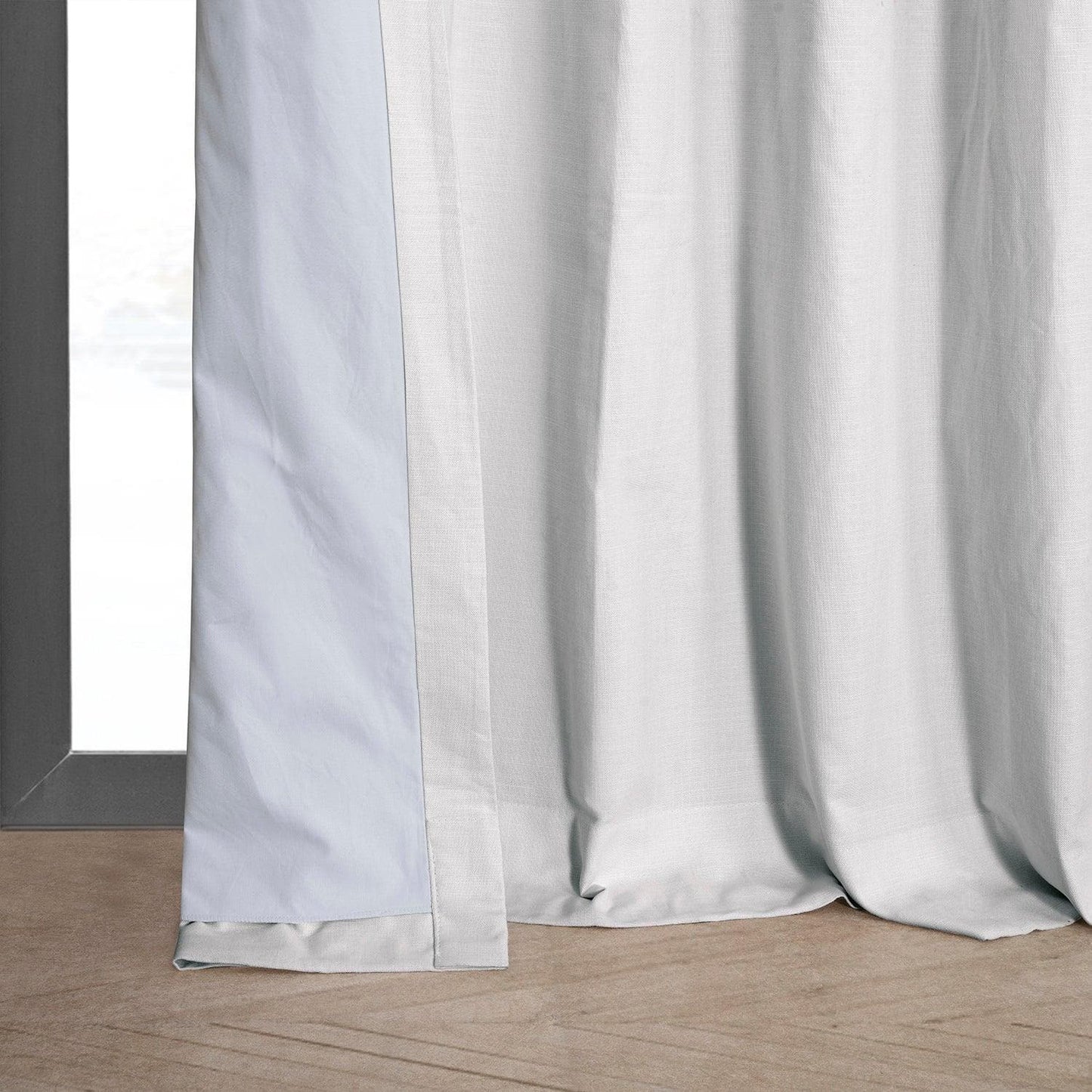 Prime White Dune Textured Cotton Hotel Blackout Curtain - HalfPriceDrapes.com