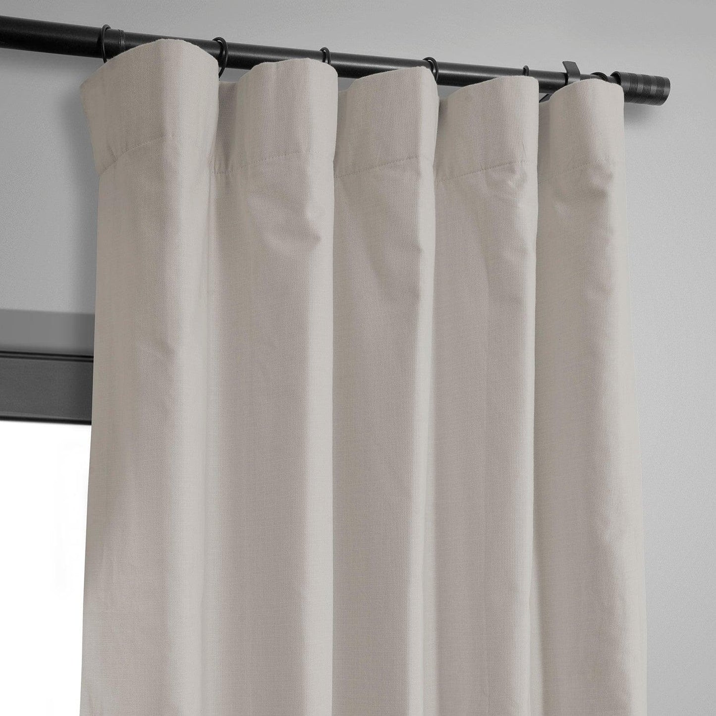 Supreme Cream Dune Textured Cotton Hotel Blackout Curtain - HalfPriceDrapes.com