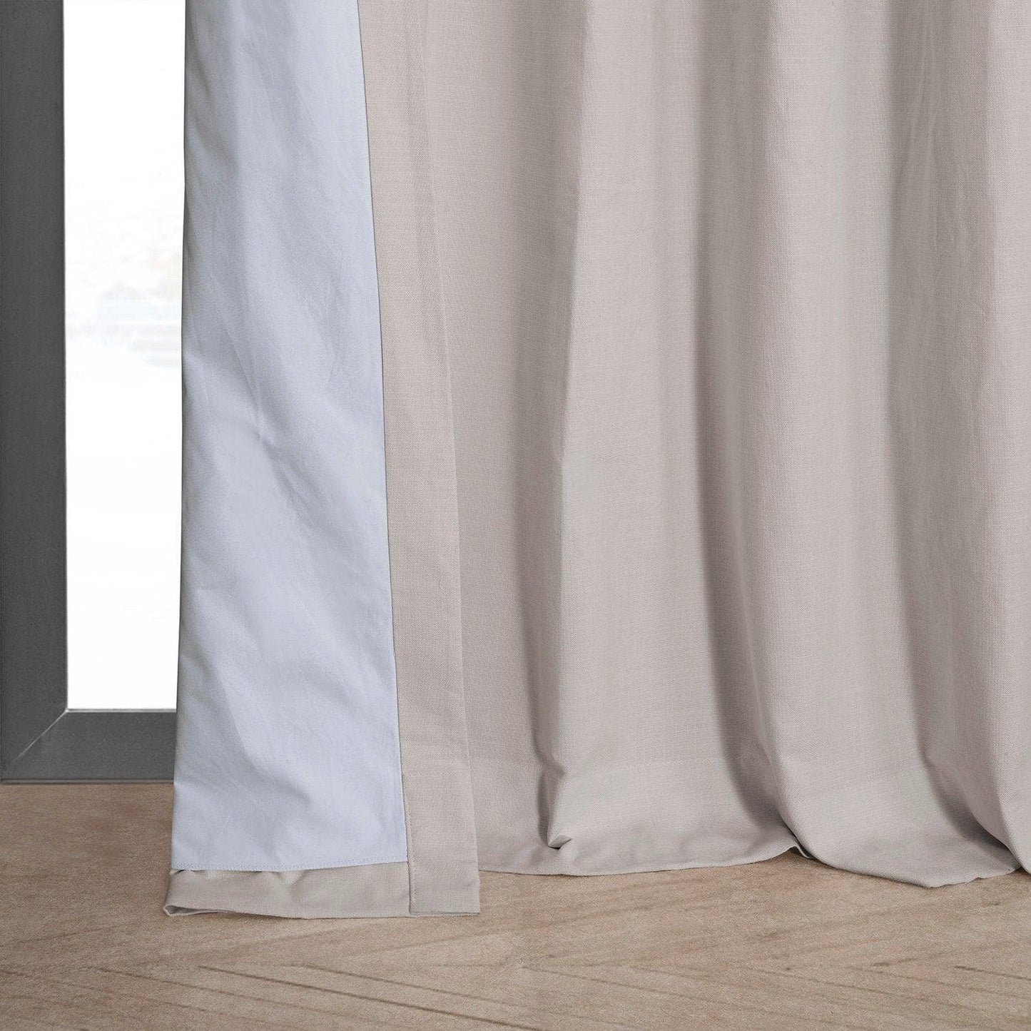 Supreme Cream Dune Textured Cotton Hotel Blackout Curtain - HalfPriceDrapes.com