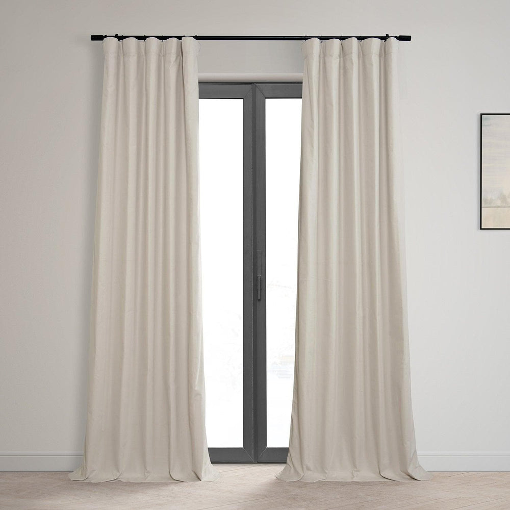 Fable Beige Dune Textured Cotton Hotel Blackout Curtain - HalfPriceDrapes.com