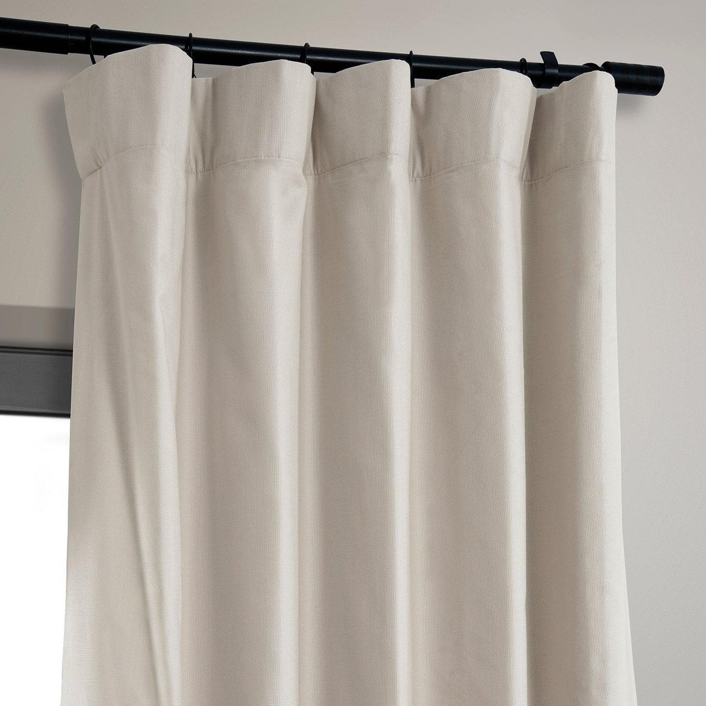 Fable Beige Dune Textured Cotton Hotel Blackout Curtain - HalfPriceDrapes.com