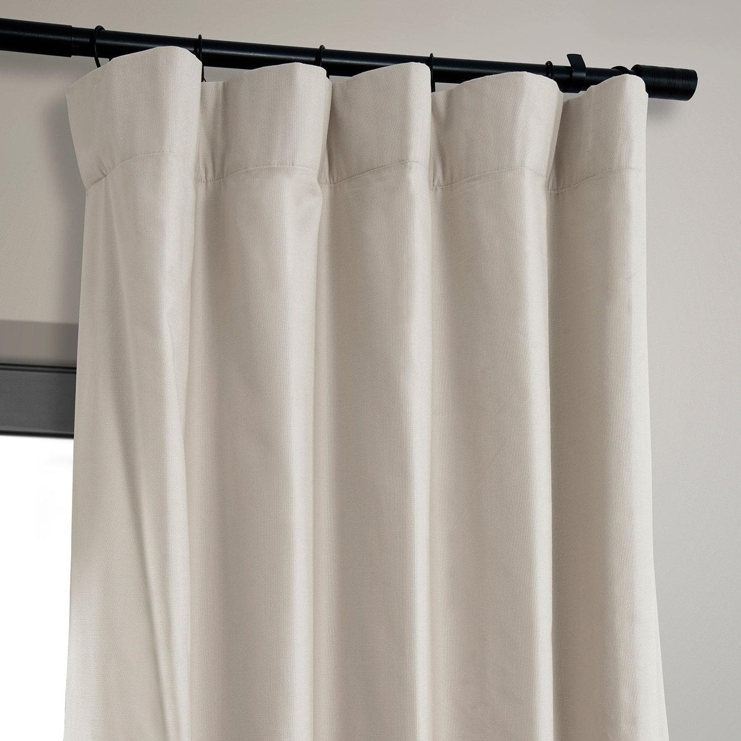 Fable Beige Dune Textured Cotton Hotel Blackout Curtain - HalfPriceDrapes.com