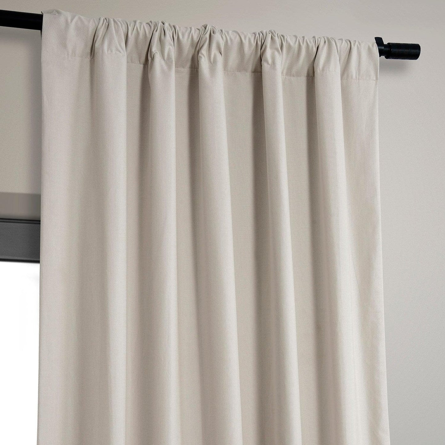 Fable Beige Dune Textured Cotton Hotel Blackout Curtain - HalfPriceDrapes.com