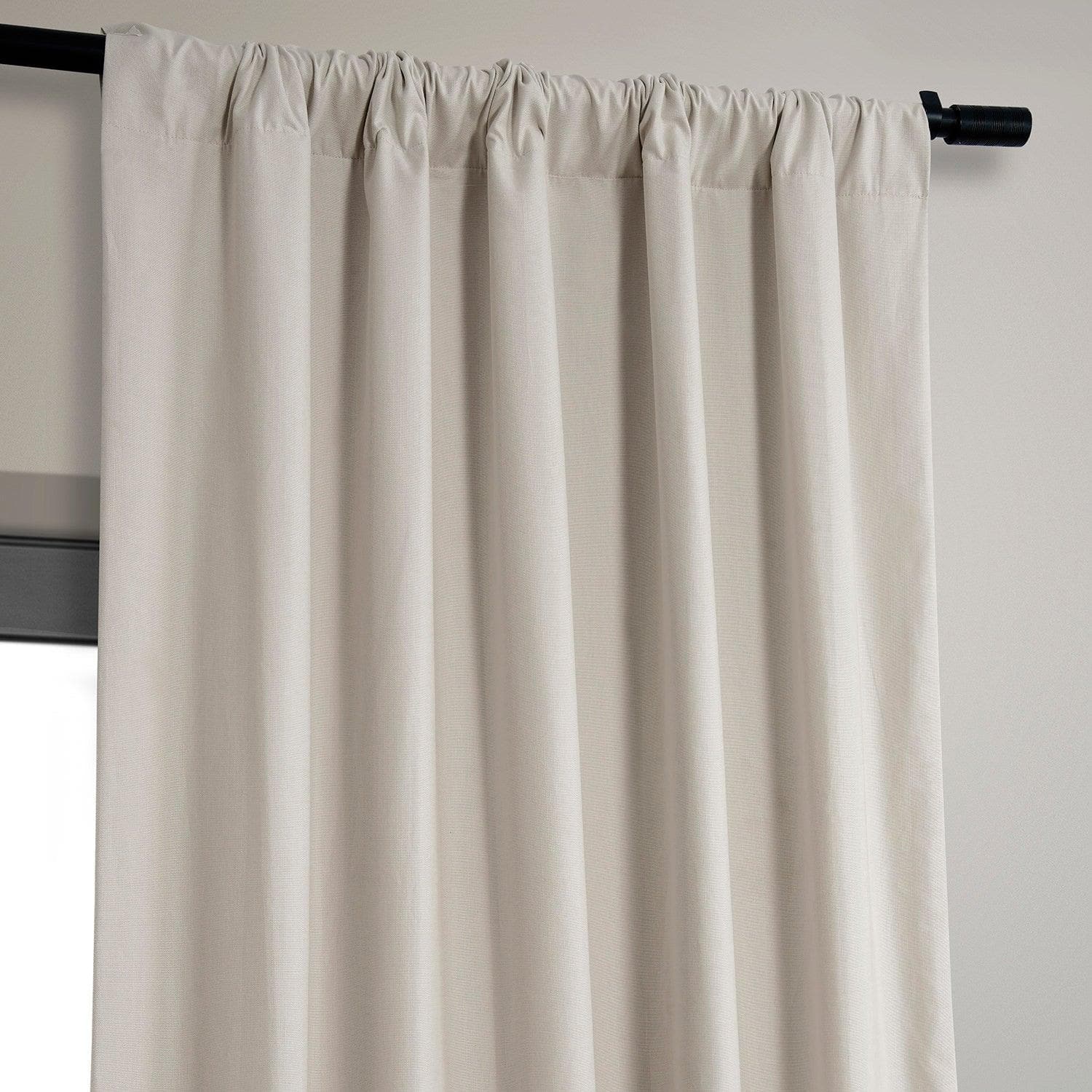 Fable Beige Dune Textured Cotton Hotel Blackout Curtain - HalfPriceDrapes.com