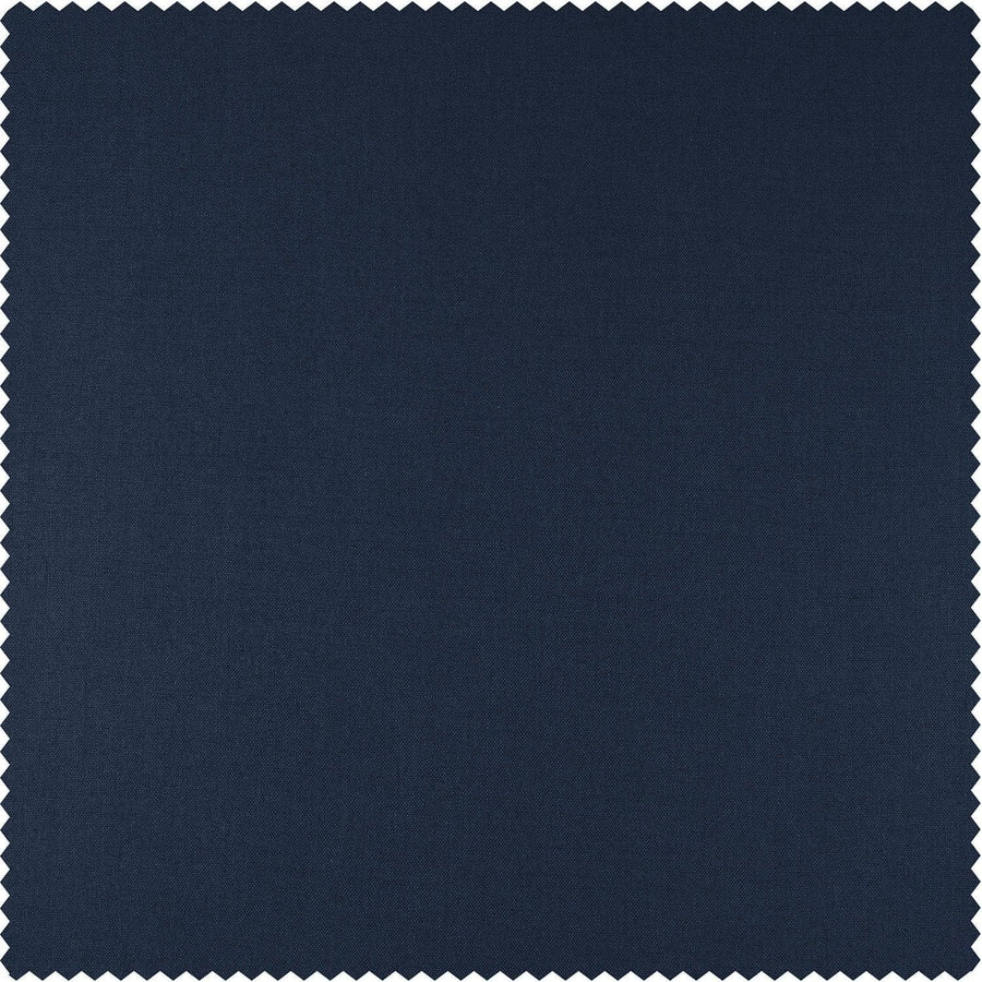Noble Navy Dune Textured Solid Cotton Hotel Blackout Swatch - HalfPriceDrapes.com