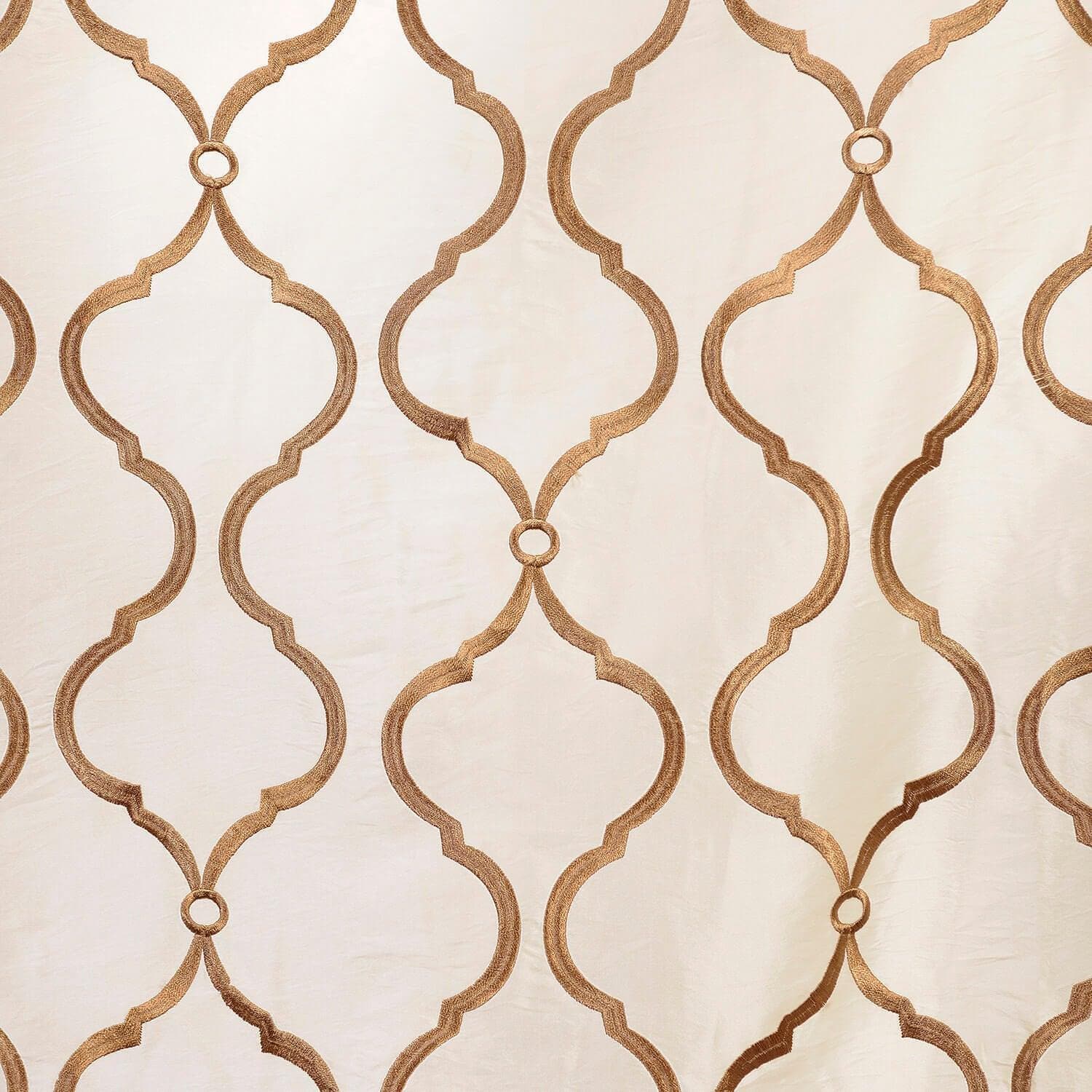 Tunisia Ivory Designer Embroidered Swatch - HalfPriceDrapes.com