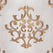 Ankara White Emblem Embroidered Designer Faux Silk Swatch