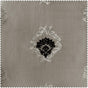 Elias Platinum Silver Emblem Embroidered Designer Faux Silk Swatch