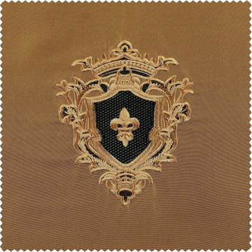 Zelda Gold Designer Embroidered Swatch - HalfPriceDrapes.com