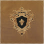 Zelda Gold Emblem Embroidered Designer Faux Silk Swatch