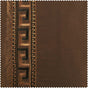 Greco Copper Bordered Embroidered Designer Faux Silk Swatch