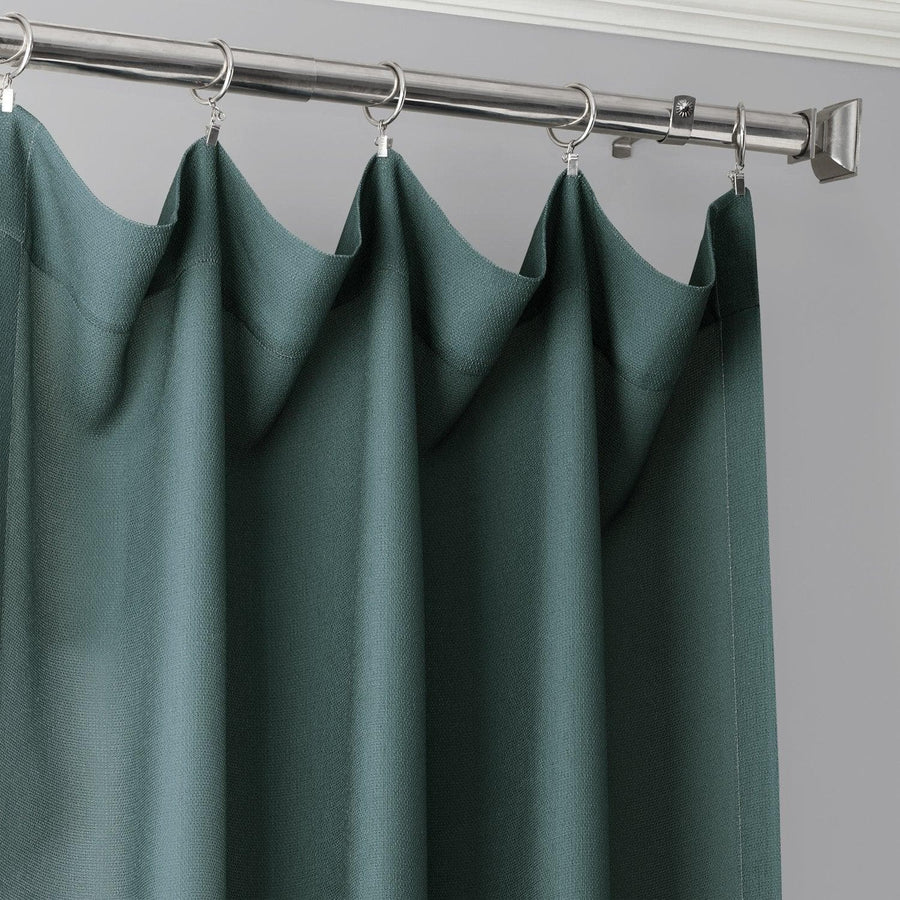 Aqua Ombre Faux Linen Curtain - HalfPriceDrapes.com