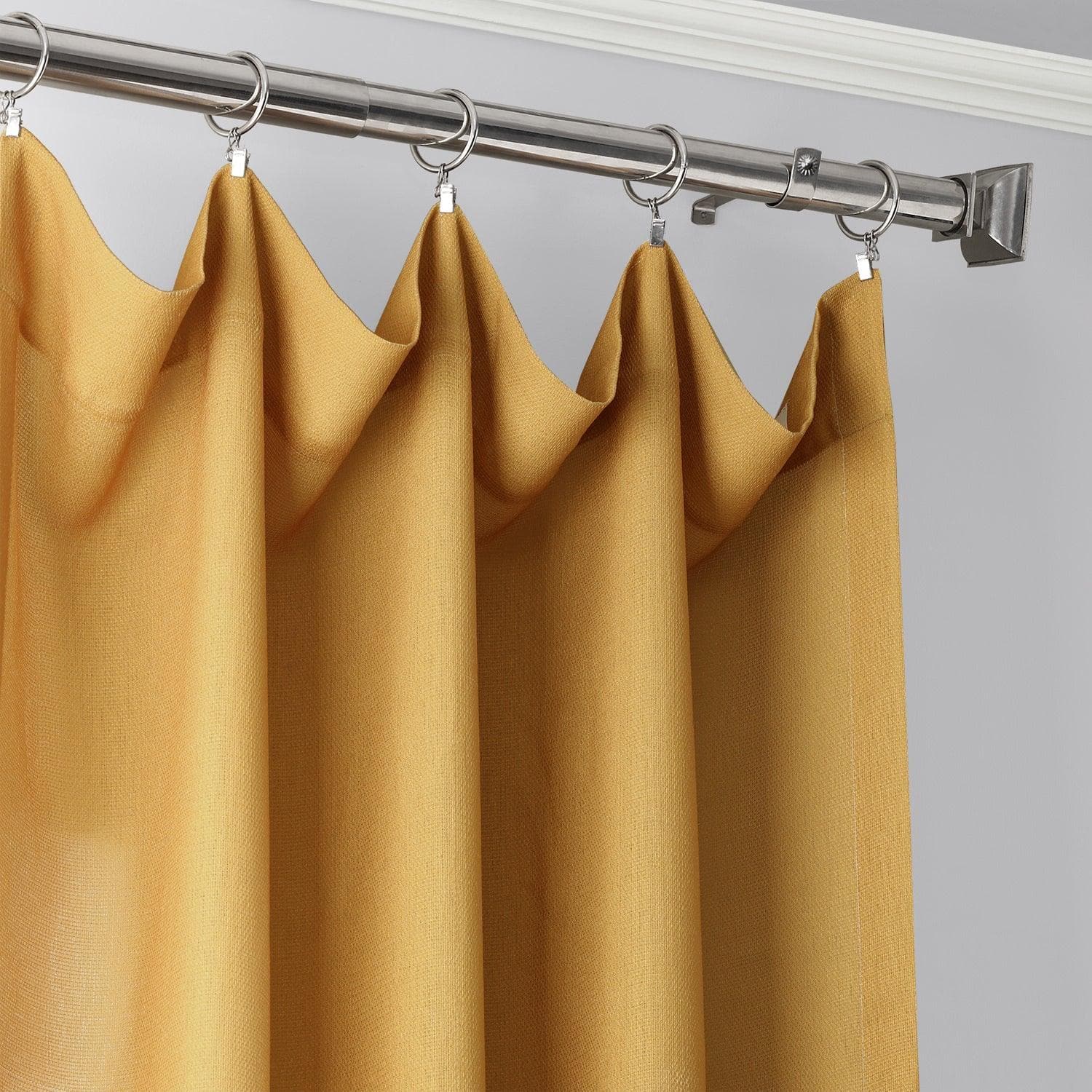 Gold Ombre Faux Linen Curtain