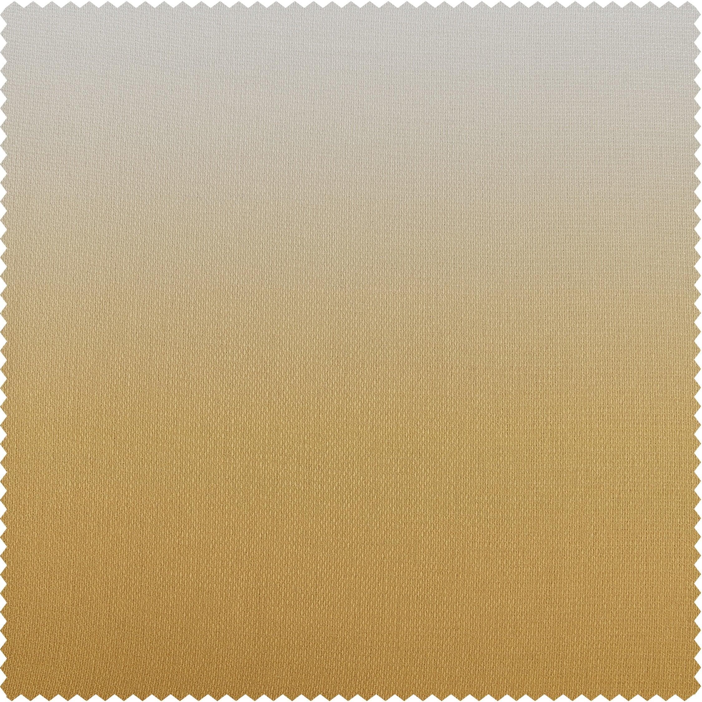 Gold Abstract Ombre Faux Linen Curtain