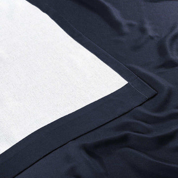 Blue Ombre Faux Linen Curtain