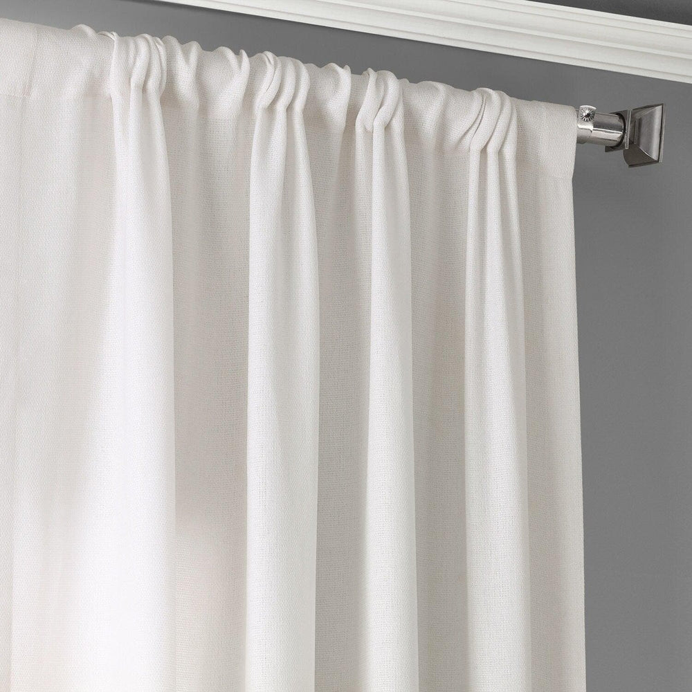 Black Ombre Faux Linen Curtain