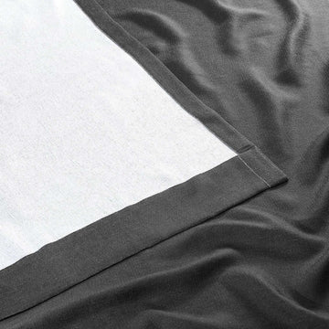 Black Ombre Faux Linen Curtain