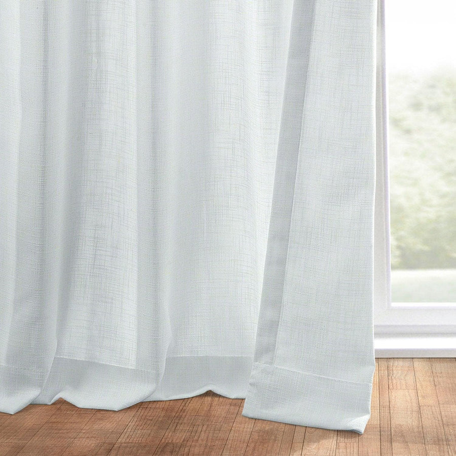 Rice White Heavy Faux Linen Curtain - HalfPriceDrapes.com