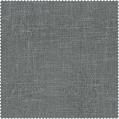 Pewter Grey Heavy Faux Linen Custom Curtain
