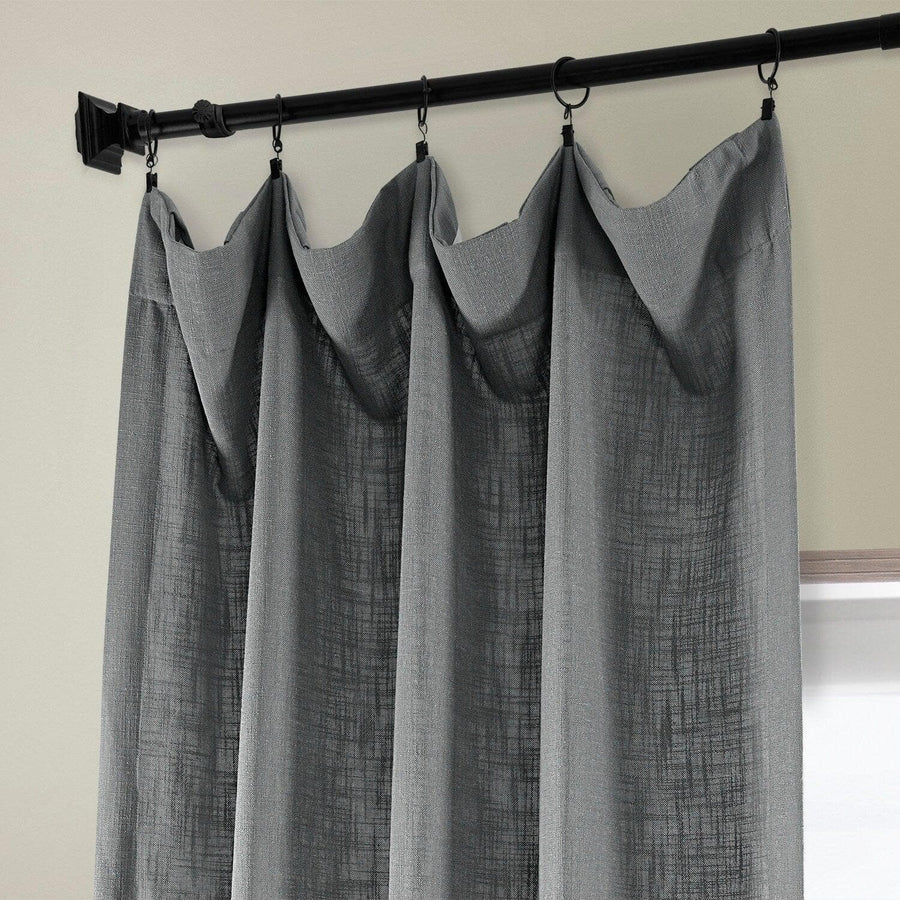 Pewter Grey Heavy Faux Linen Curtain