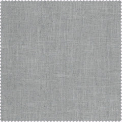 Ash Grey French Pleat Heavy Faux Linen Curtain