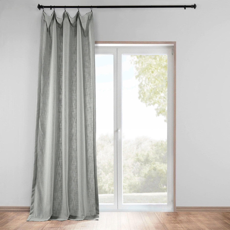 Ash Grey Heavy Faux Linen Curtain - HalfPriceDrapes.com
