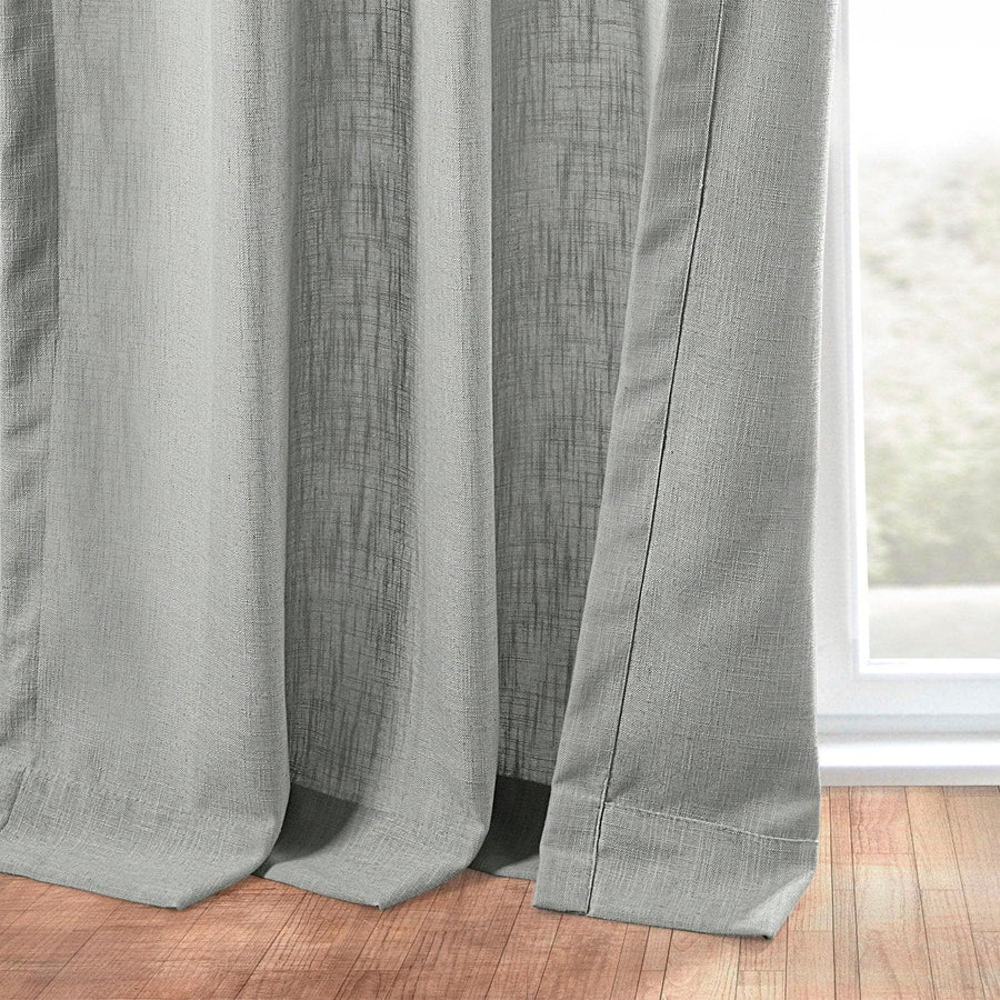 Ash Grey Heavy Faux Linen Curtain - HalfPriceDrapes.com