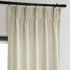 Malted Cream French Pleat Heavy Faux Linen Curtain