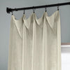 Malted Cream Heavy Faux Linen Curtain