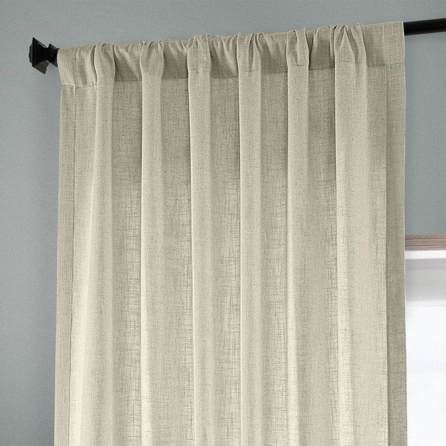 Malted Cream Heavy Faux Linen Curtain