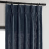 British Navy French Pleat Heavy Faux Linen Curtain