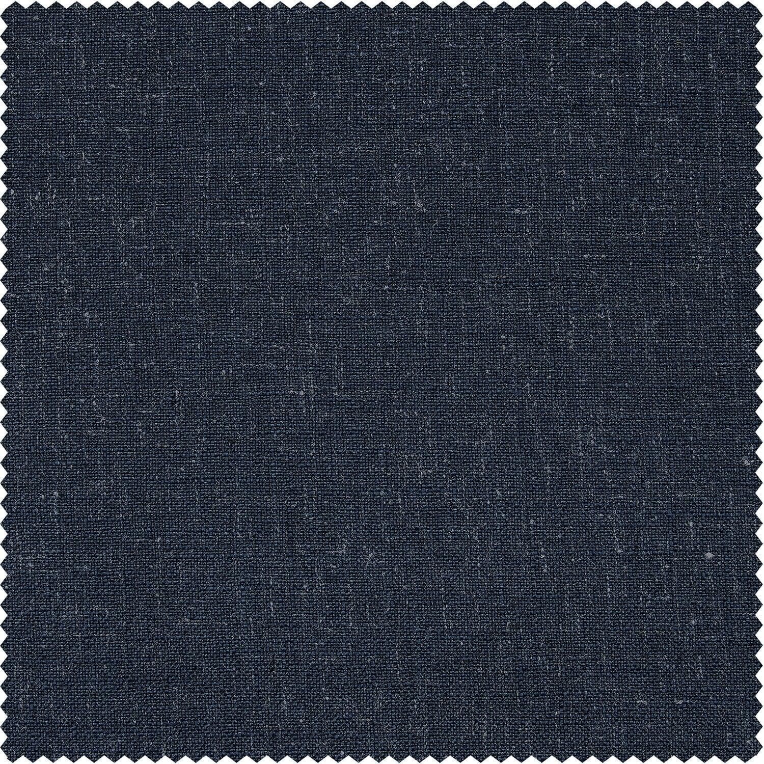 British Navy French Pleat Heavy Faux Linen Curtain