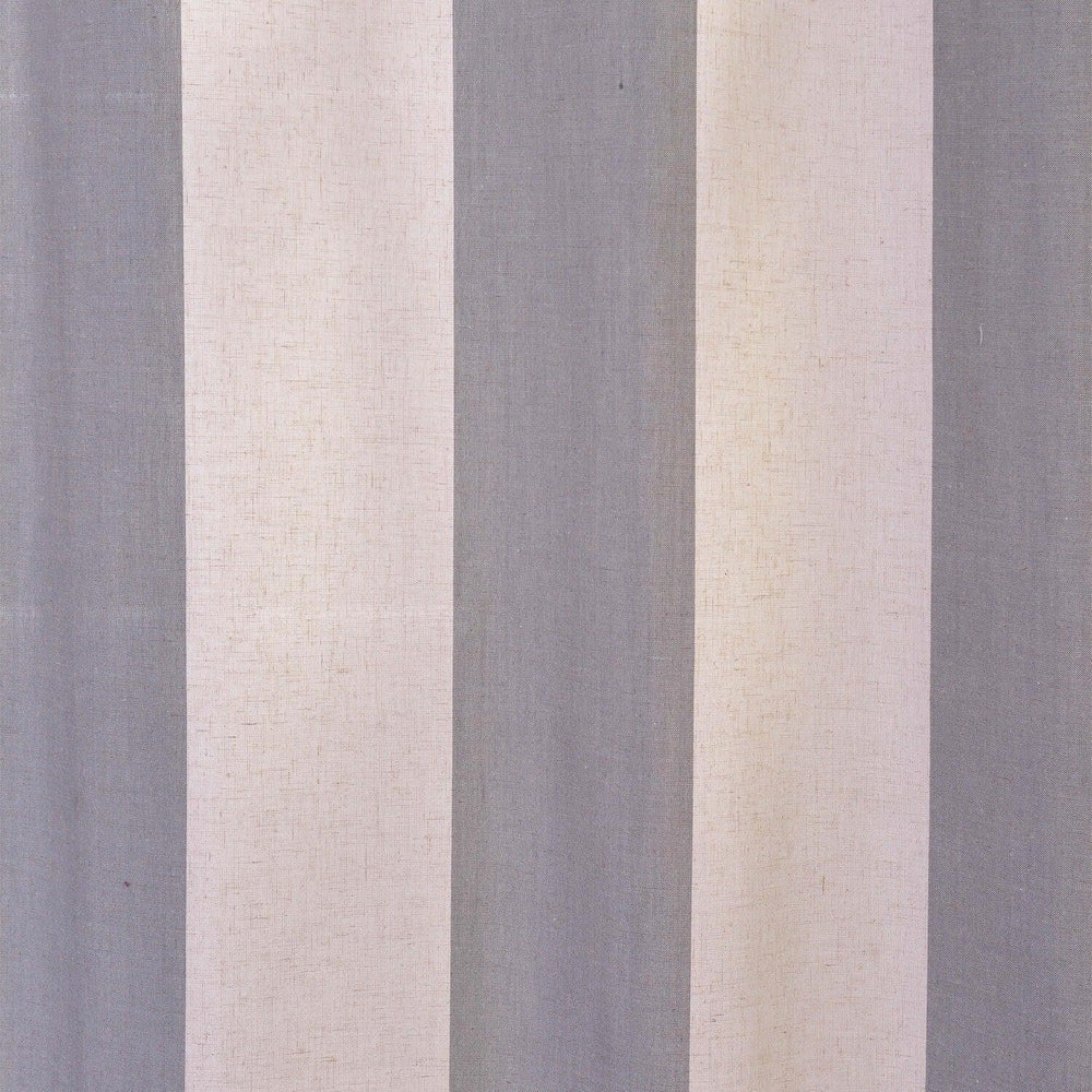 Del Mar Grey Striped Linen Blend Swatch