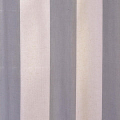 Del Mar Grey Striped Striped Linen Blend Sheer Curtain