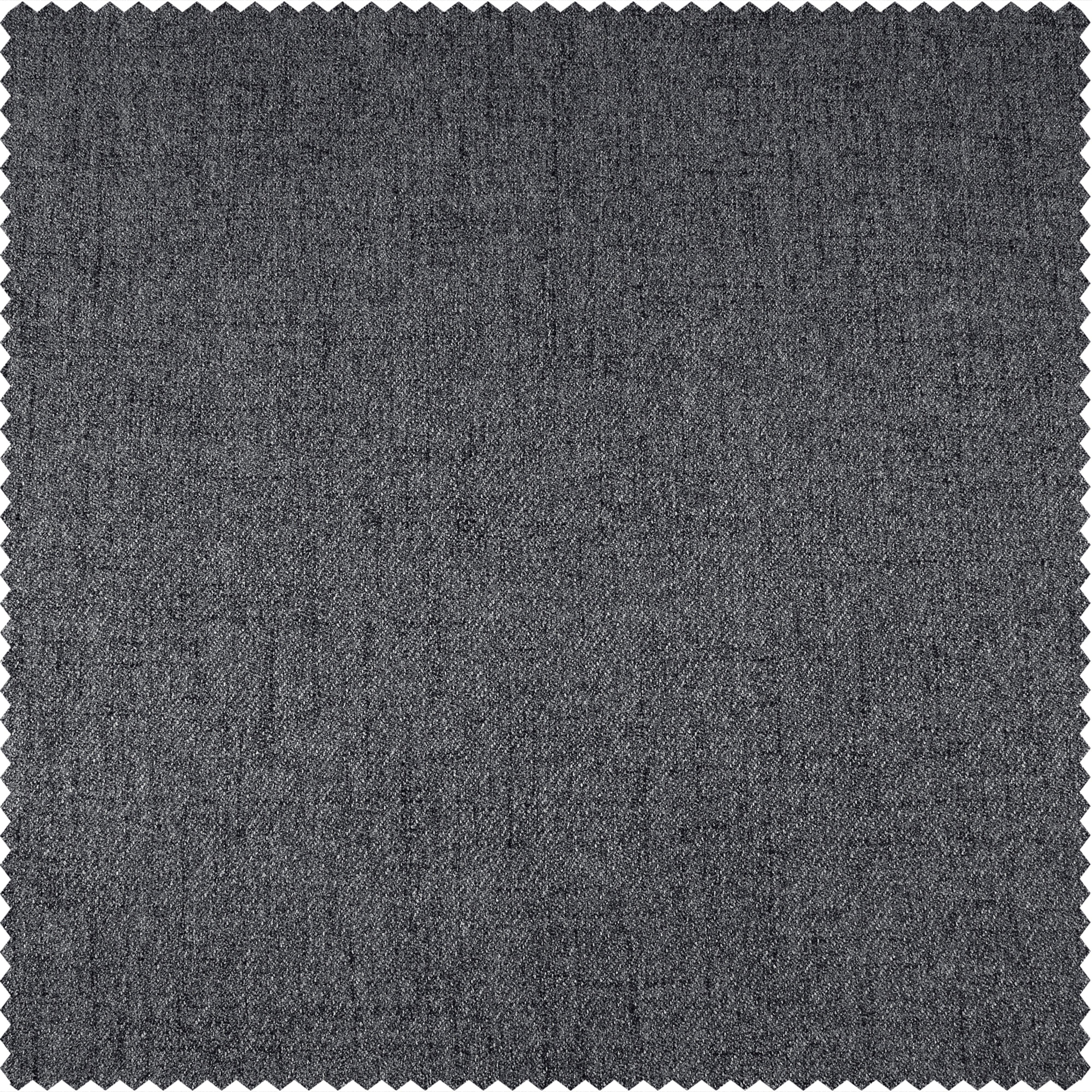 Modern Grey Grommet Heathered Woolen Weave Room Darkening Curtain