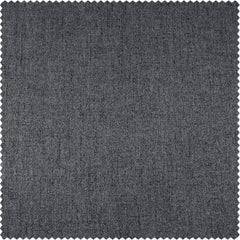 Modern Grey Grommet Heathered Woolen Weave Curtain
