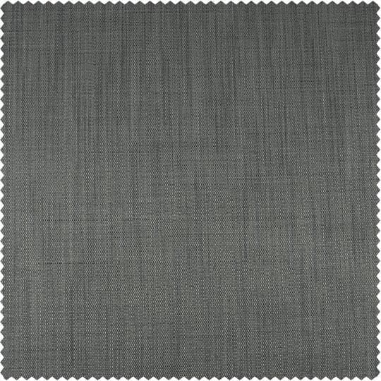 Pebble Grey Textured Italian Faux Linen Custom Curtain